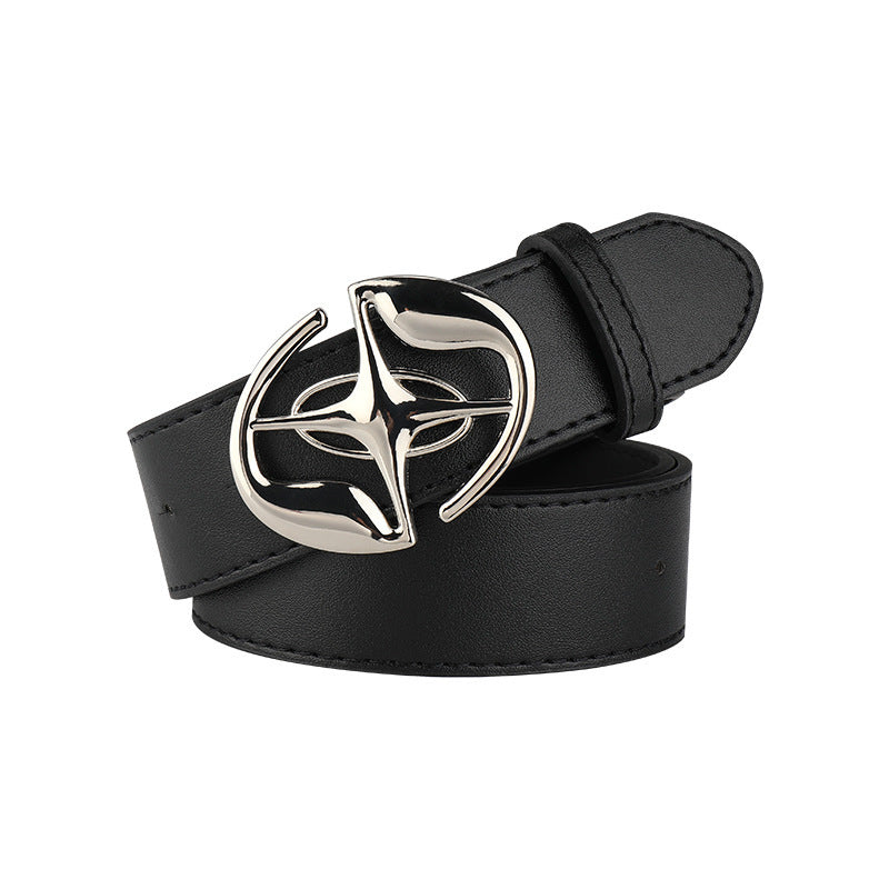 Black Belt Female Ornament Jeans Belt