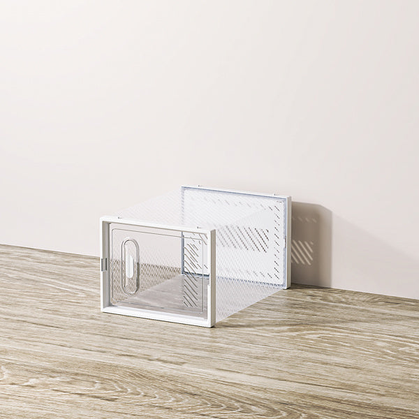 White Medium Size 12PCS Shoe Box Plastic Mesh Free Combination