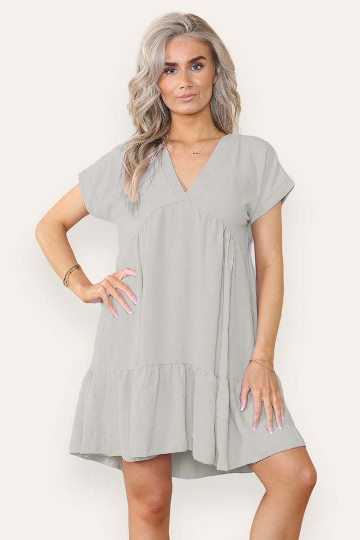 Fancy Style Tiered Smock Dress