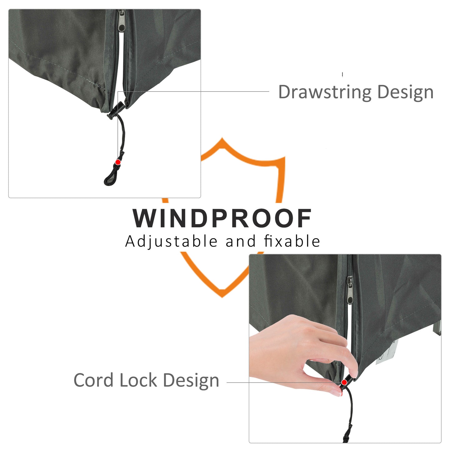 All Weather Garden Patio Swing Chair Cover Waterproof Protector Anti-UV And PVC Coating Fade Resistant Oxford Fabric 6.7ft X 4.1ft X 5.4ft