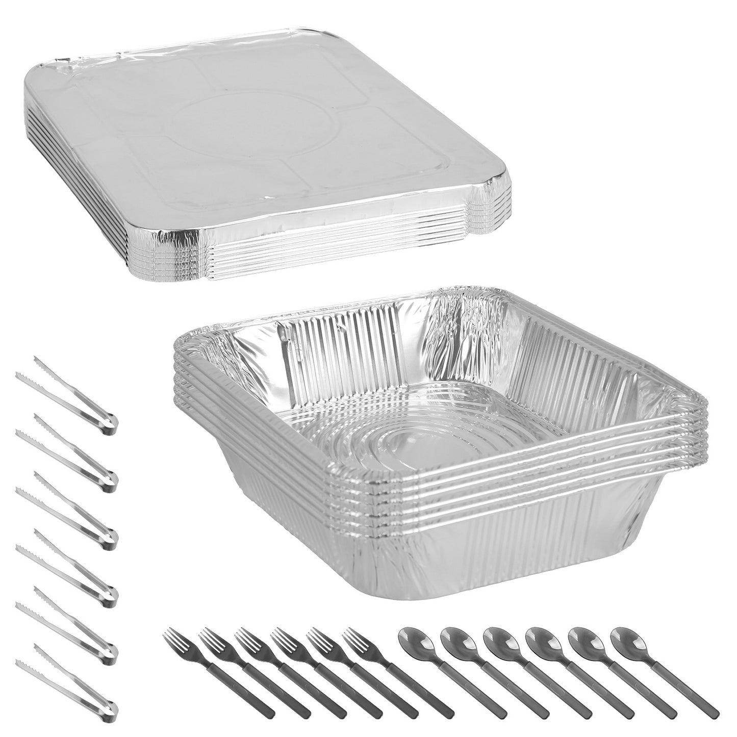 Disposable Hot Pot Buffet With Lid, Utensils - Premium Hot Pot Set For Events, Parties, Catering