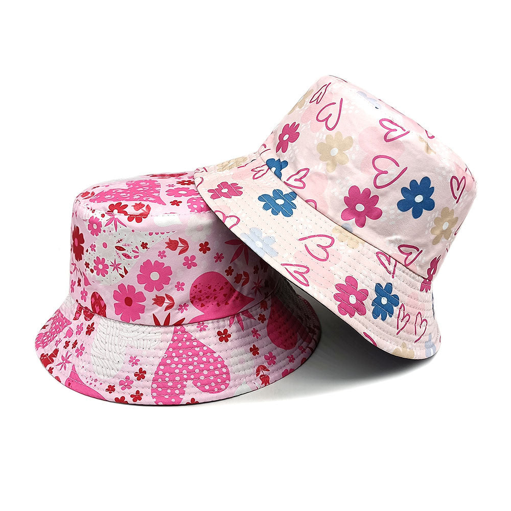 Outdoor Sun Protection Sun Floral Double-sided Bucket Hat