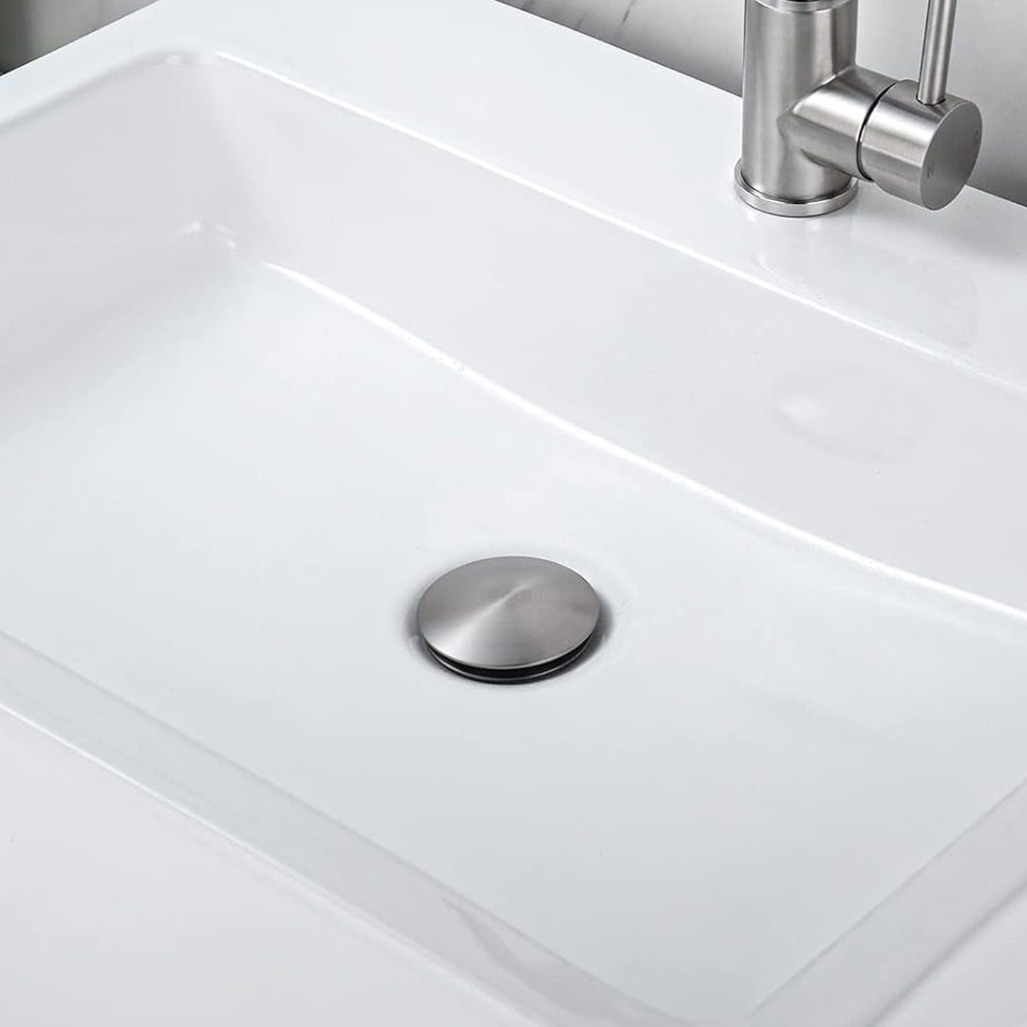 The Bathroom Sink Drain Has No Overflow Hole, And The Basin And Washbasin Pop-up Drain Is Made Of 304 Stainless Steel
