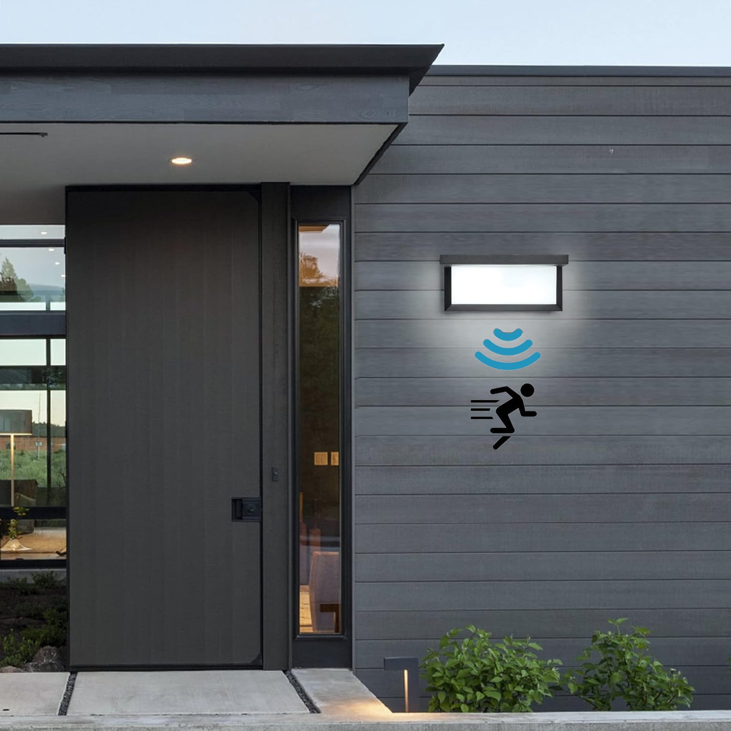 Waterproof Wall Lamp Infrared Sensing Model -built-in Sensing- Cold Light