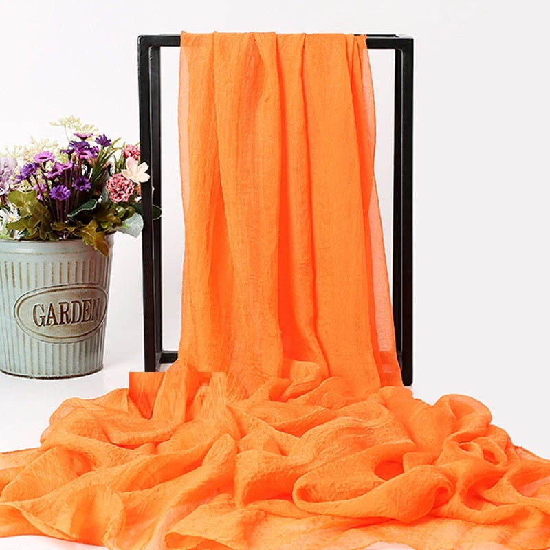 Summer New Simulation Silk Scarf Ladies Sun Protection Shawl
