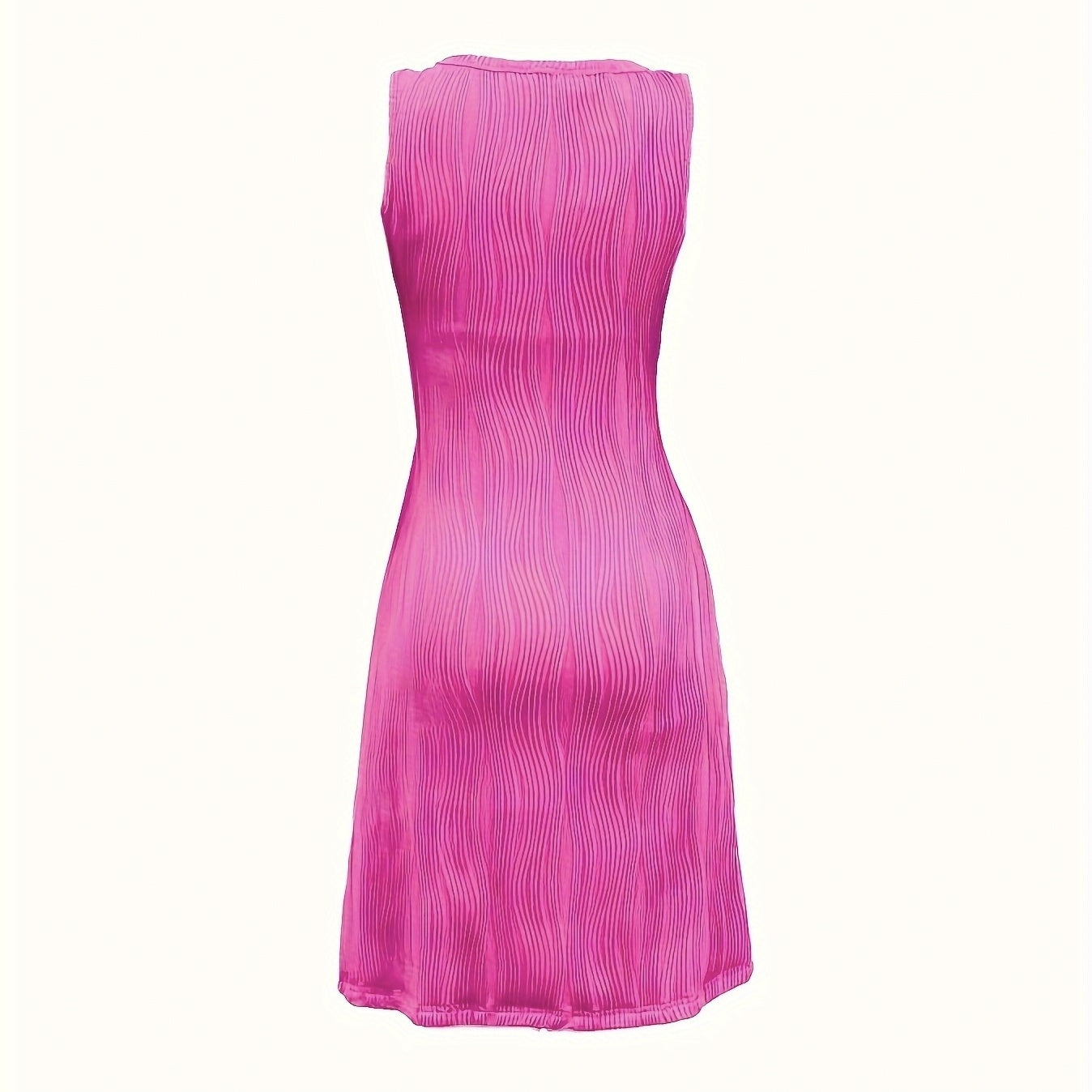 Ladies' Fashionable Color Blocked Striped Printed Sleeveless Tight Fitting Hip Hugging Dress