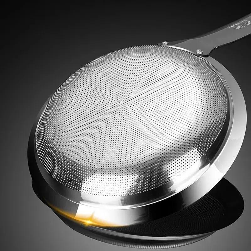 Stainless Steel Oil Strainer Spoon Summer Promotion With Handle Fine Mesh Kitchen Oil Strainer