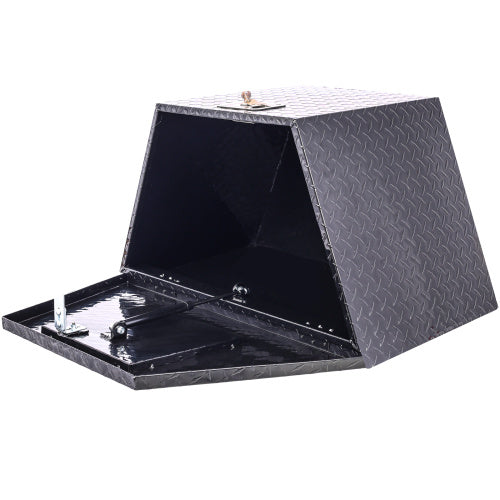 29inch Aluminum Tool Box,heavy Duty Truck Bed Tool Box,outdoor Trailer Pickup Storage Tool Box,RV Storage Organizer,underbody Box W Lock Keys,black 29x16.5x18.5inch