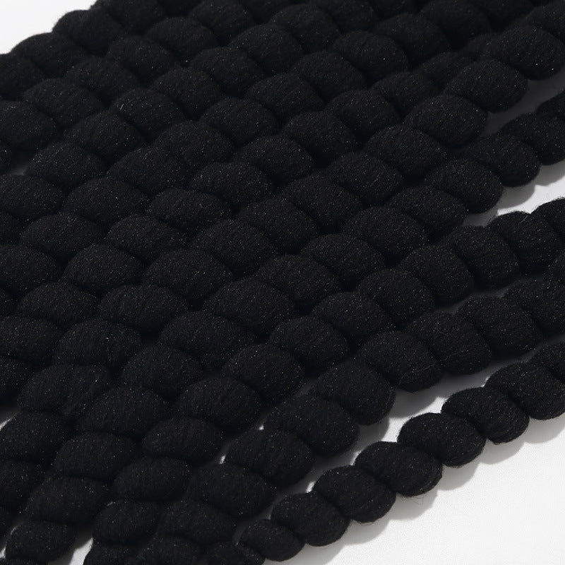 Jamaica Wig Woven Hat Women's Retro Yellow And Green Stitching Beret