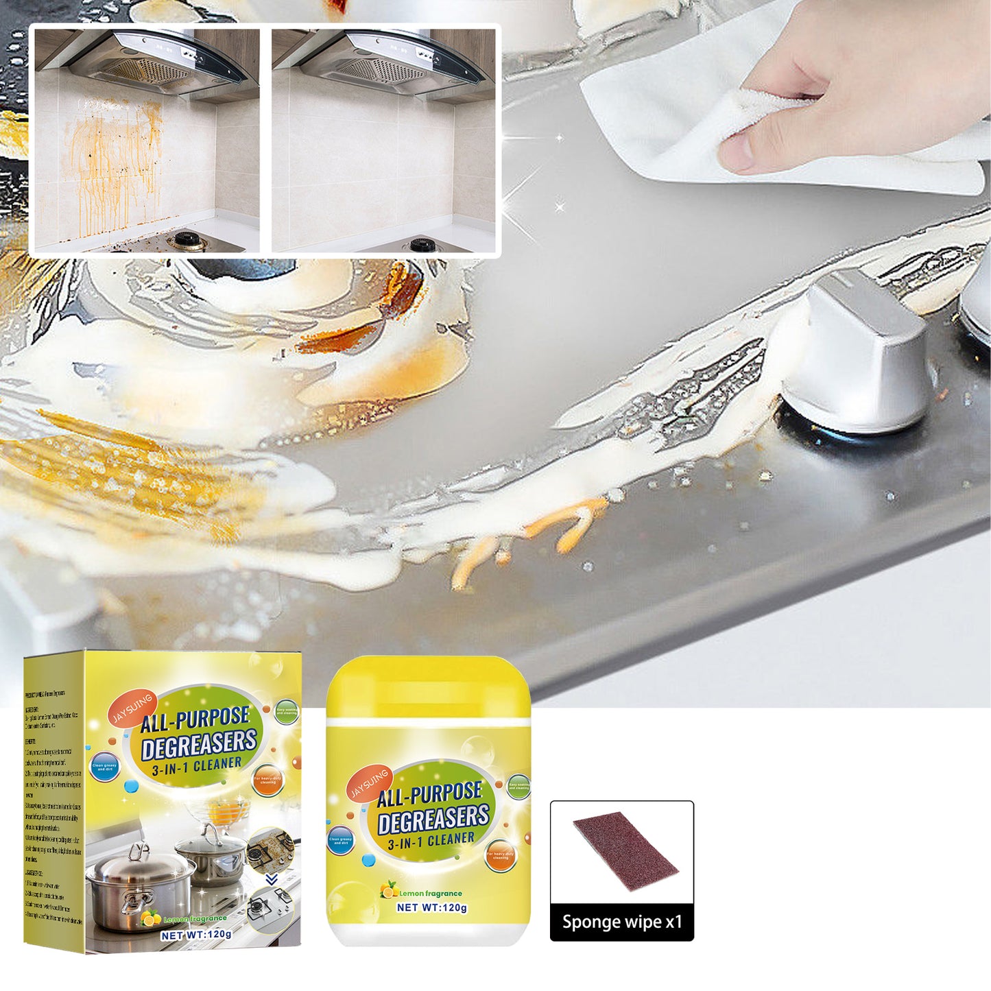 Kitchen Heavy Oil Stain Soaking Powder