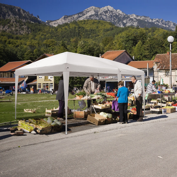 1 White 4 Sides, 2 Windows, Folding Shed, Oxford Cloth Spray Painted Iron Pipe