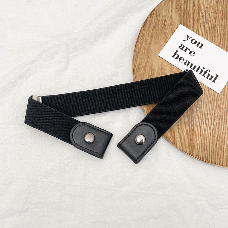 Lazy Belt Women's Denim Pants Elastic And Waisted God