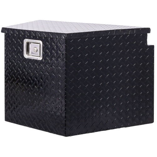 29inch Aluminum Tool Box,heavy Duty Truck Bed Tool Box,outdoor Trailer Pickup Storage Tool Box,RV Storage Organizer,underbody Box W Lock Keys,black 29x16.5x18.5inch