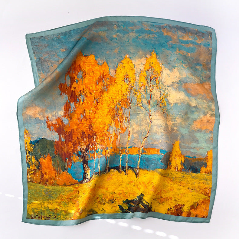 Women's Spring And Autumn Silk Scarf Small Square