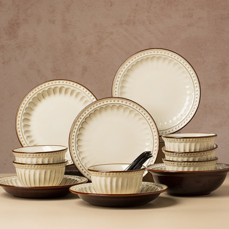 Household Simple Combination Of Ceramic Dishes And Tableware