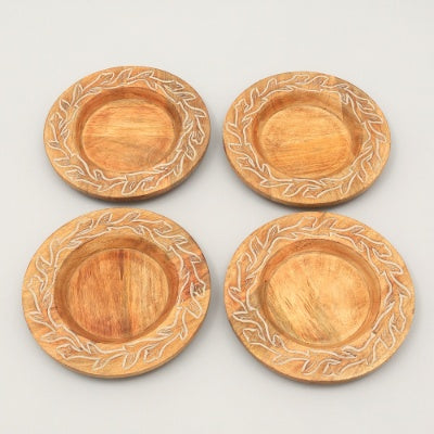 Handcrafted 13 Wood Charger Plate  Wooden Dinning Placemat Artisan Wood Tableware