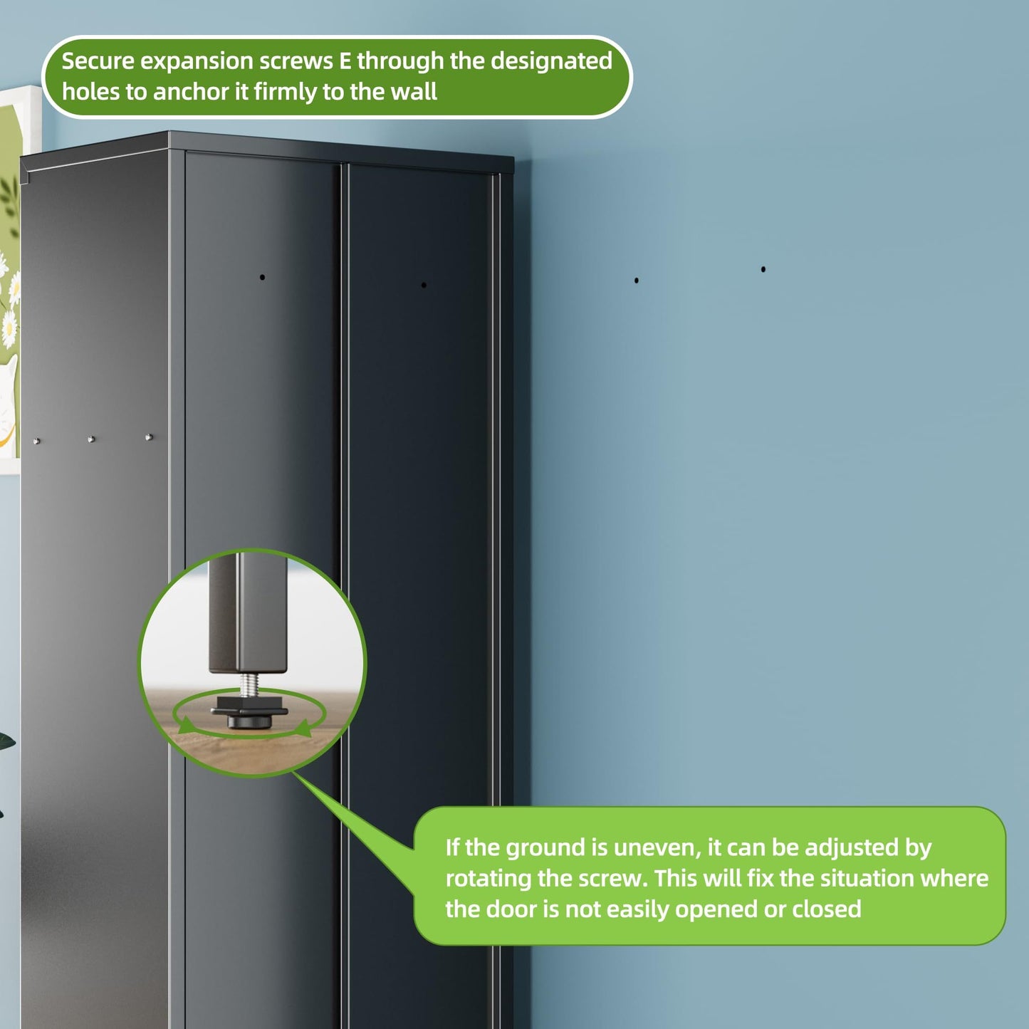 1 Door Metal Locker With Hanging Rod,Metal Storage Locker With Mesh,Suitable For Gym,Basketball Gym,Gymnasiums,Utility Room,Assembly Required,Black