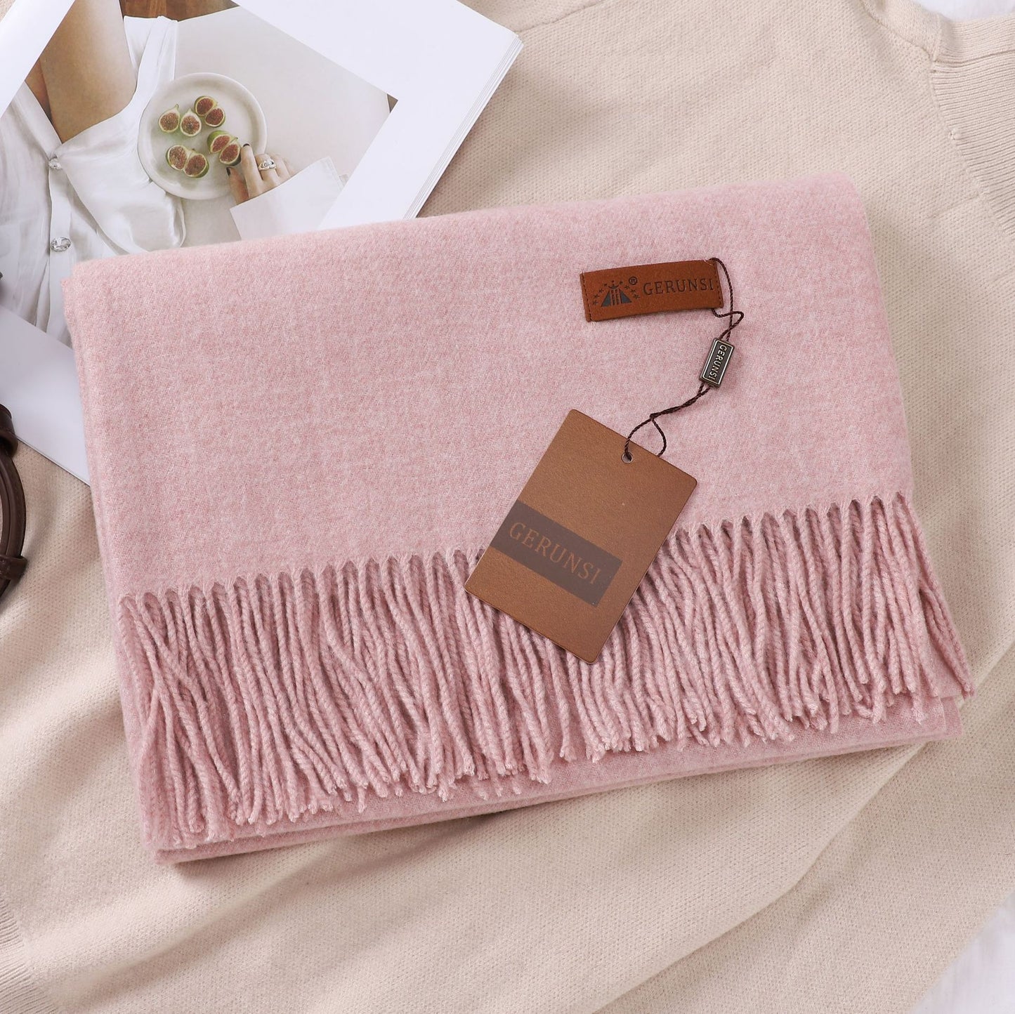 Solid Color Faux Cashmere Women's Scarf