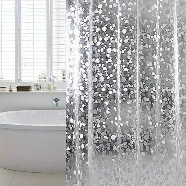 3D Pebble Pattern Shower Curtain Liner