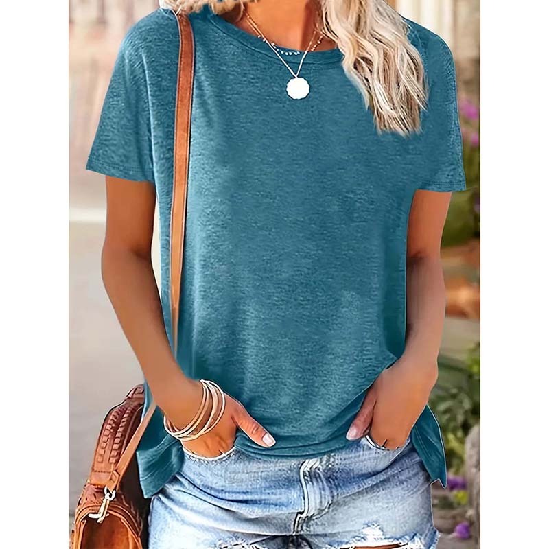 5 Pack Womens T Shirts Short Sleeve Basic Tees Crew Neck Fashion Tops Casual Summer Outfits Clothes