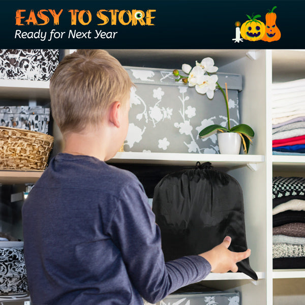 5.9ft Witch Crystal Ball With 3 LED Lights And 3 RGB Lights, Halloween Inflatable Decoration