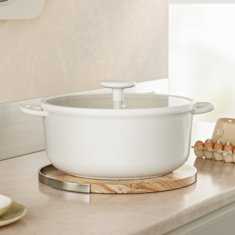 11 Inch Non-Stick Ceramic Soup Pot With Glass Lid , Dishwasher Safe, Suitable For Gas And Induction Cooktops, Free PFOA,PFOS