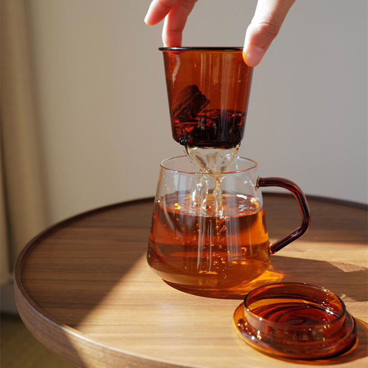 High Temperature Resistant Office Filter Tea Separation Glass