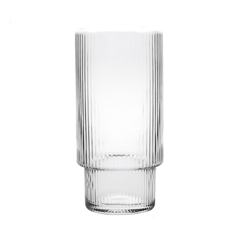 Nordic Ins Japanese Home Hotel Transparent Phnom Penh Vertical Pattern Crystal Glass Water Bottle