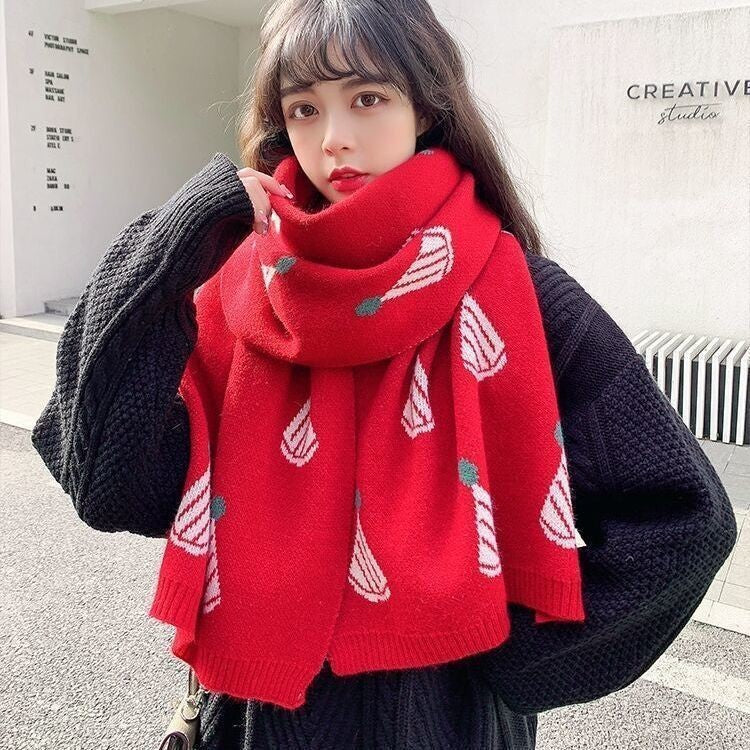 Cashmere Like Warm And Thickened Scarf In Winter