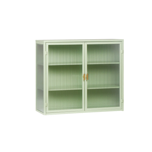 Modern Double Door Wall Cabinet With Glass Door With Three Levels Of Storage For Entrance Living Room, Bathroom, Dining Room, Mint Green Unavailable Platforms- Temu