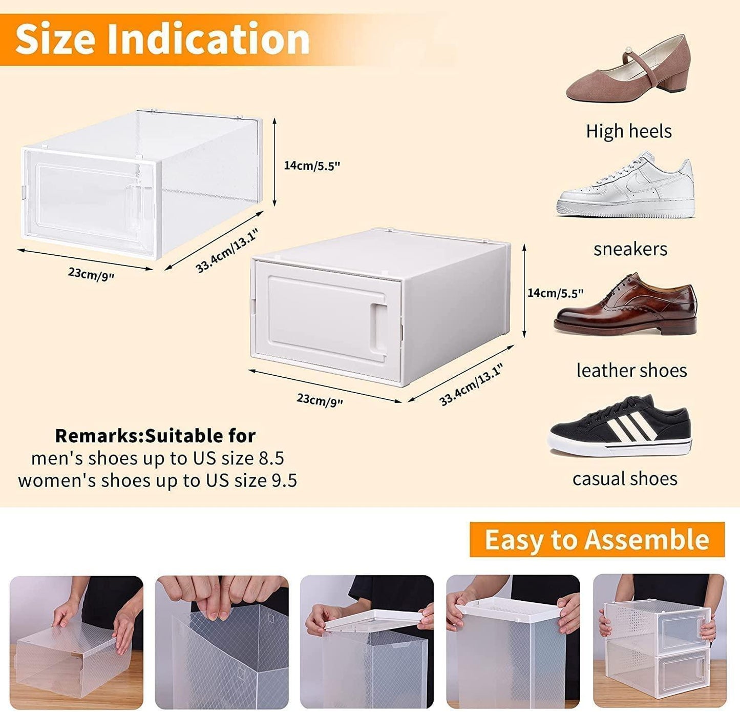 15 Folding Shoe Box Storage Containers Shoe Storage Organizing Drawers