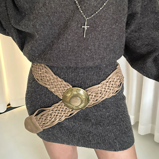Bohemian Wide Woven Belt Women