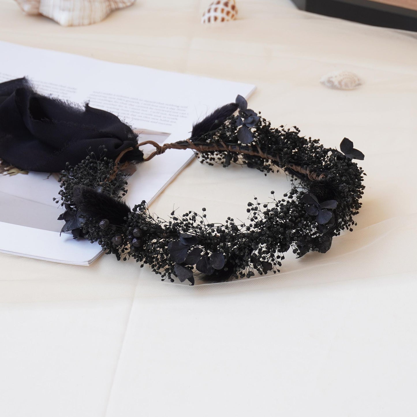 Gypsophila Crown, Dried Flower Crown, Bridal Wedding, Daily Party, Birthday Suitable Crown