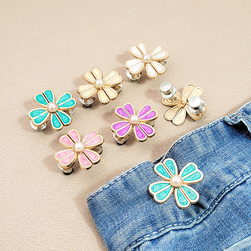 Waist Of Trousers Waist Tightening Big Change Small Detachable Nail-free Adjustment A Pair Of Buckles