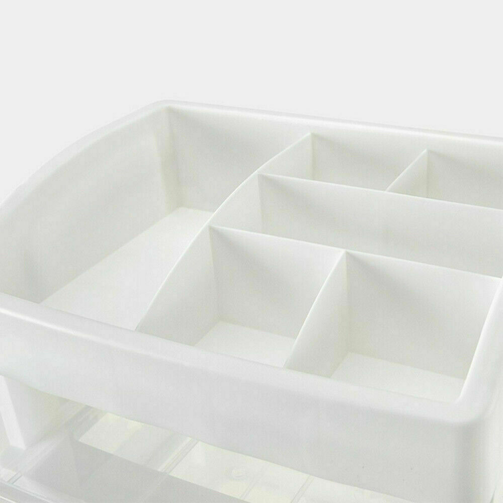 4 Tiers Makeup Storage Clear Box Desktop Cosmetic Stationery Drawers Organizer