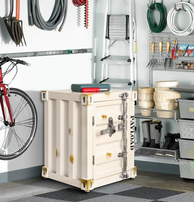 Industrial Style Shipping Container Storage Cabinet Side Table End Table