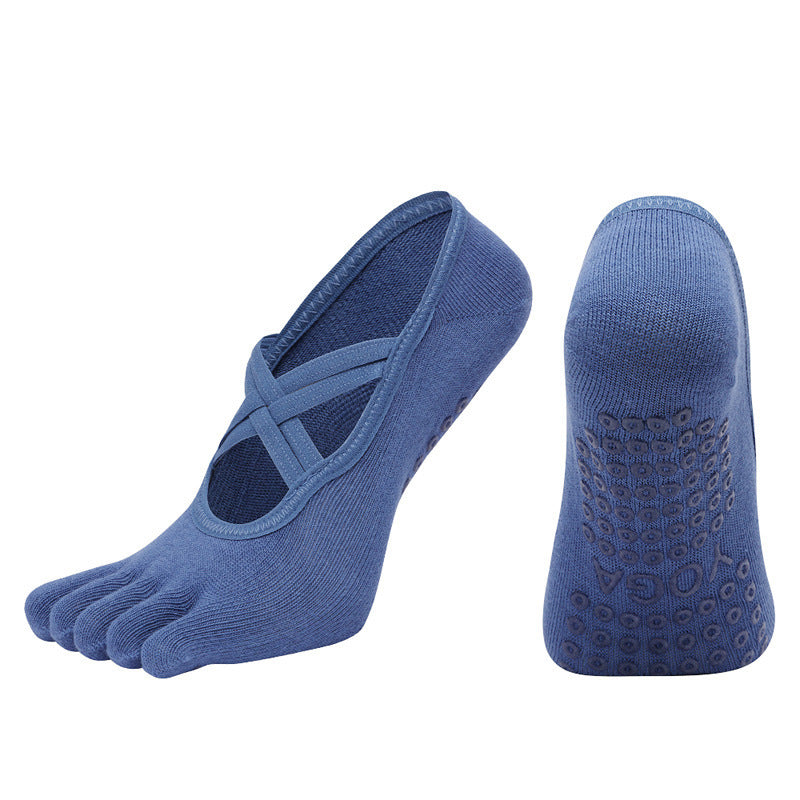 Cross-border Women's Non-slip Five-finger Yoga Socks Live Broadcast Body Dance Aerobics Pilates Fitness Sports Socks