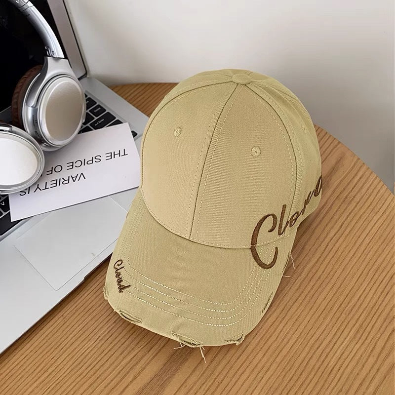 Letters On Side Embroidered Peaked Children's Sun-proof Baseball Cap