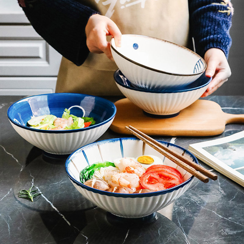 Ceramic Japanese Tableware Household Hat Noodle Bowl
