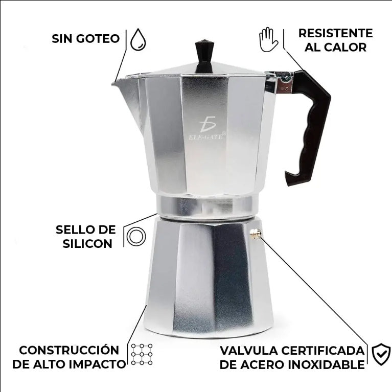 Colombian Manual Silver Italian Coffee Maker 150ml