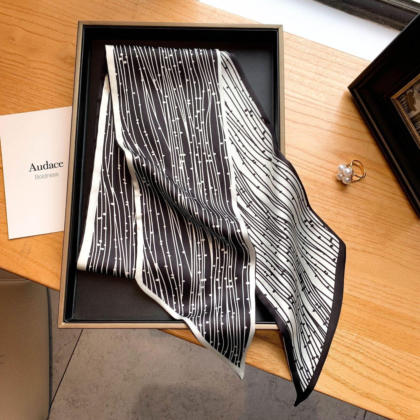 Simple Warm Scarf Hair Band Thin And Narrow Ribbon