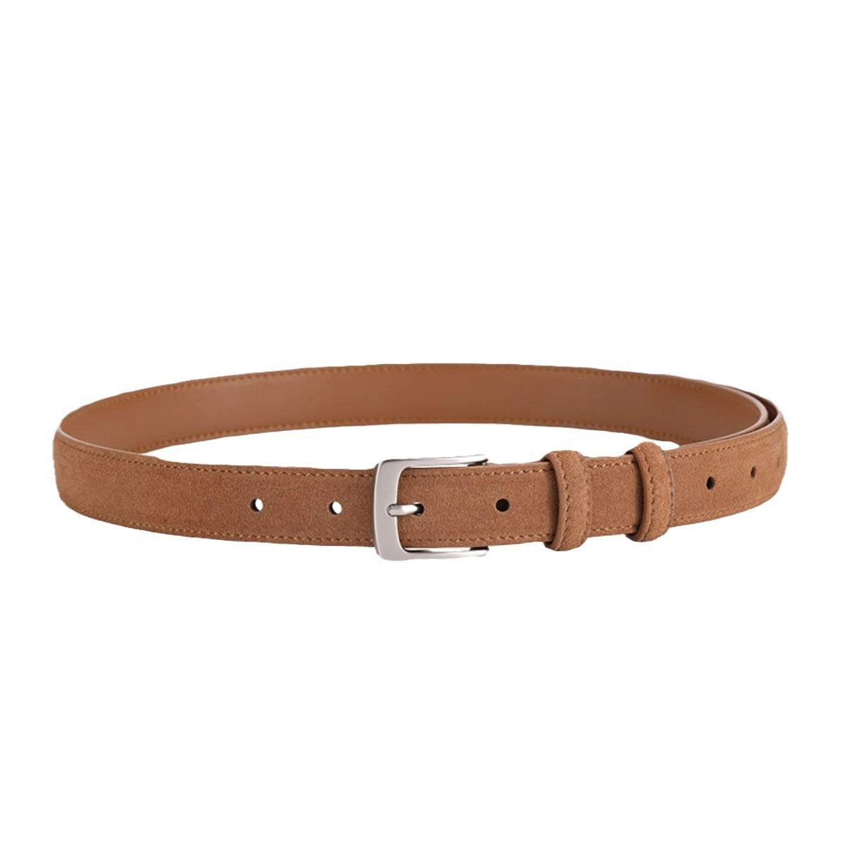 Retro Pin Buckle Suede Cowhide Belt