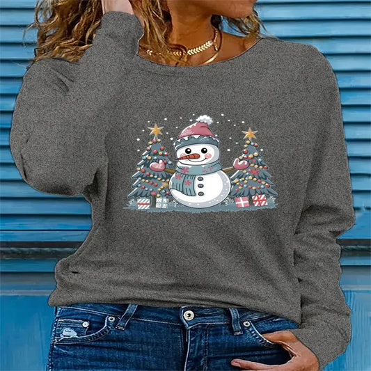 Women's Printed Hoodless Sweatshirt