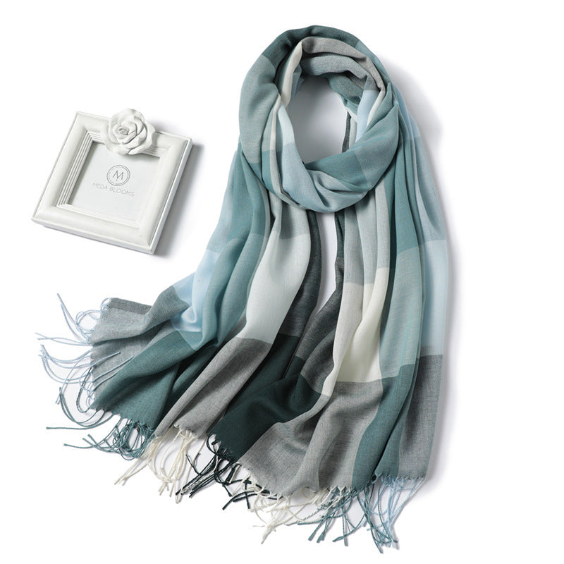 Thin Fashion Fringe Versatile Decorative Turban Scarf