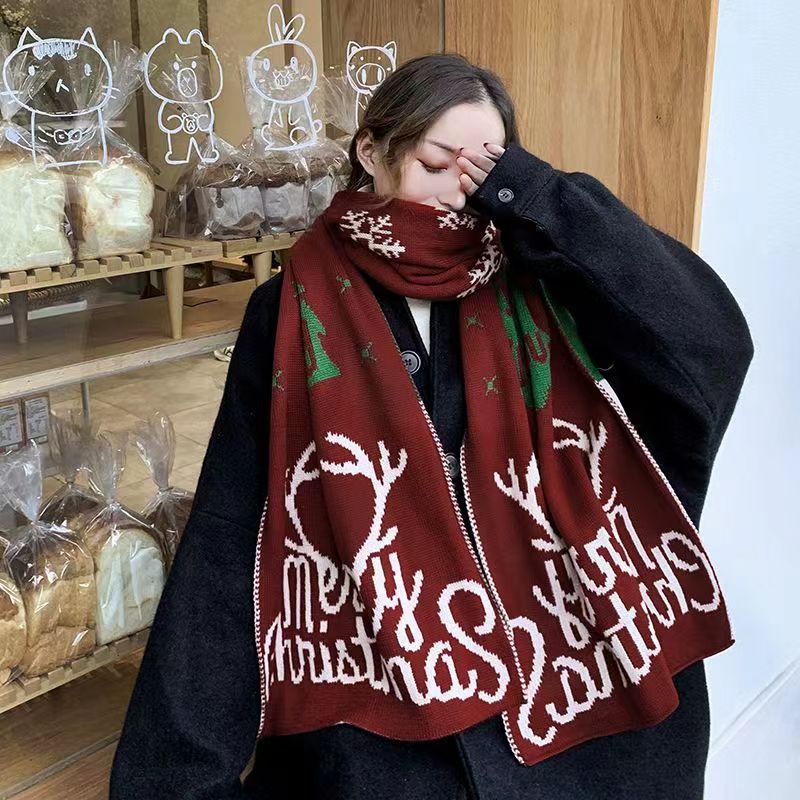 Cashmere Like Warm And Thickened Scarf In Winter