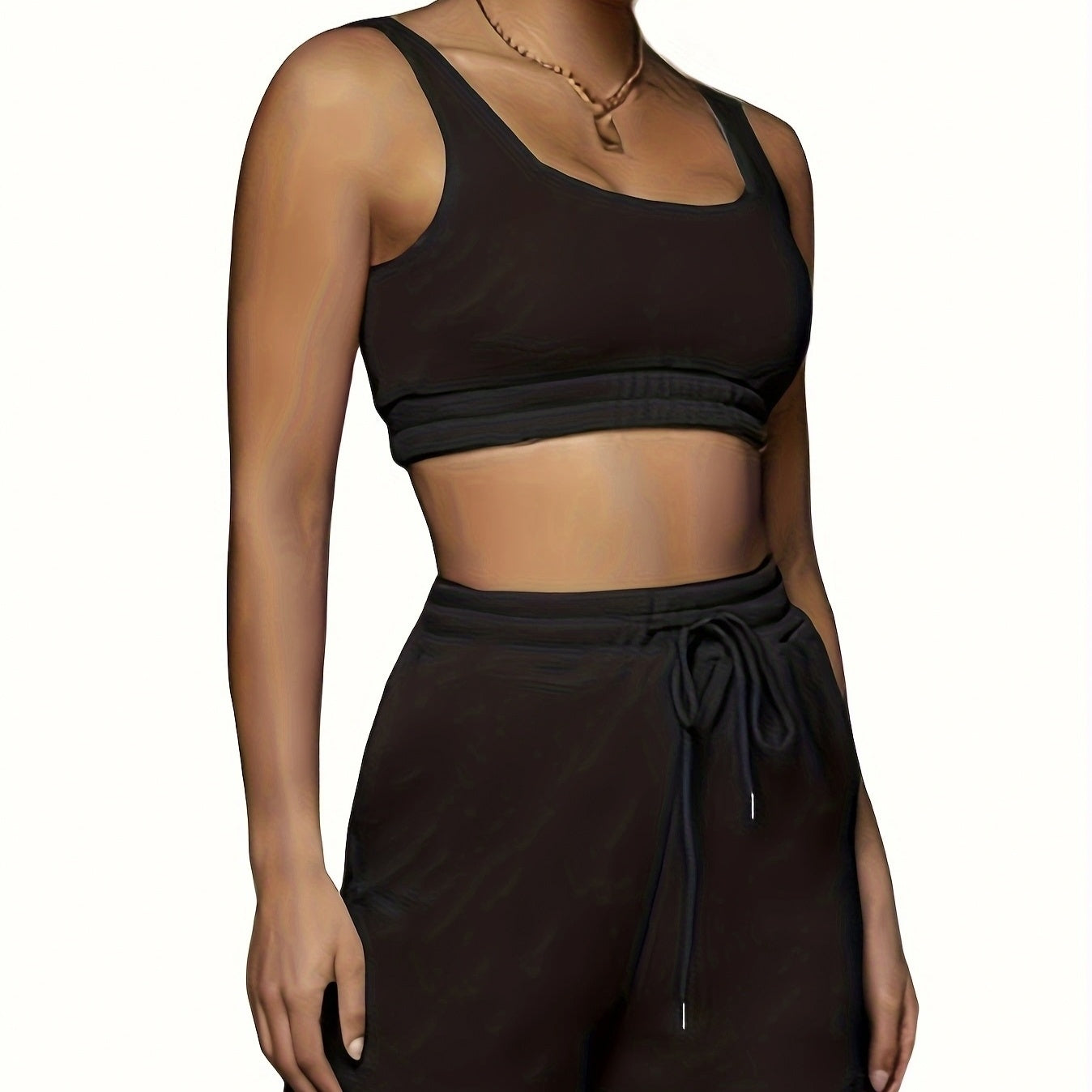 Women's Solid Color Casual Fashion Camisole Vest Shorts Set