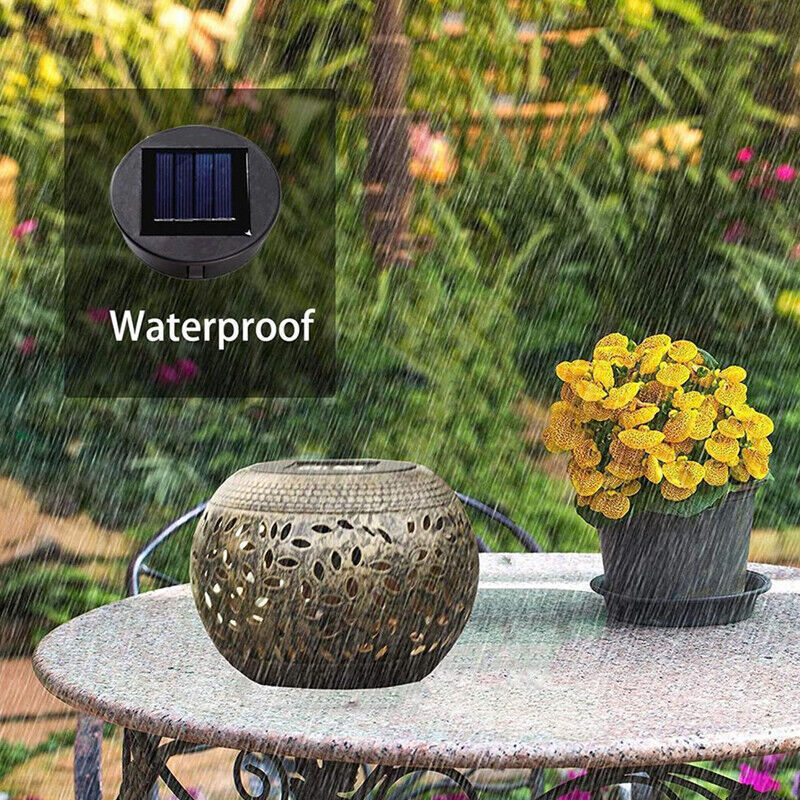 2PCS Garden Solar Powered Replacement Round LED Light Box Fit For Lantern Lamp