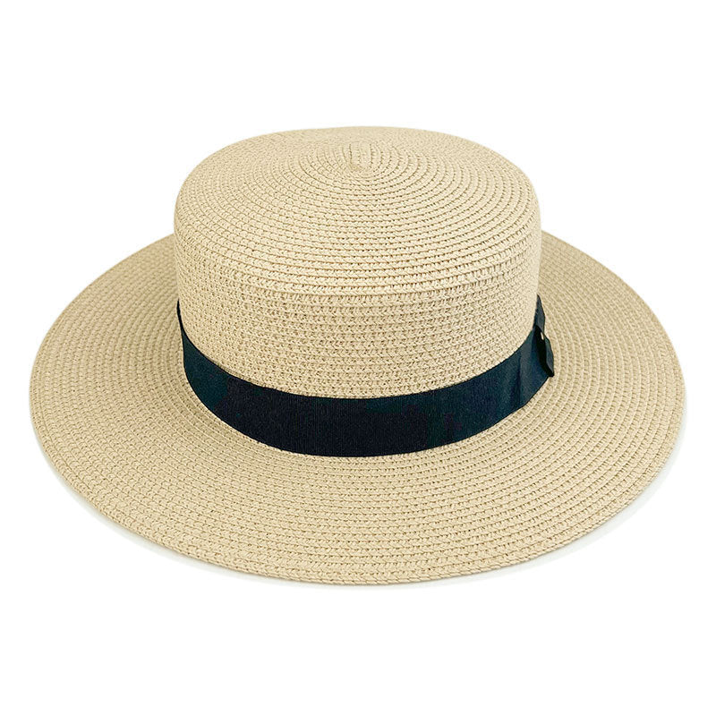 21 Color Square Buckle Dome Panama Lafite Flat Straw Hat