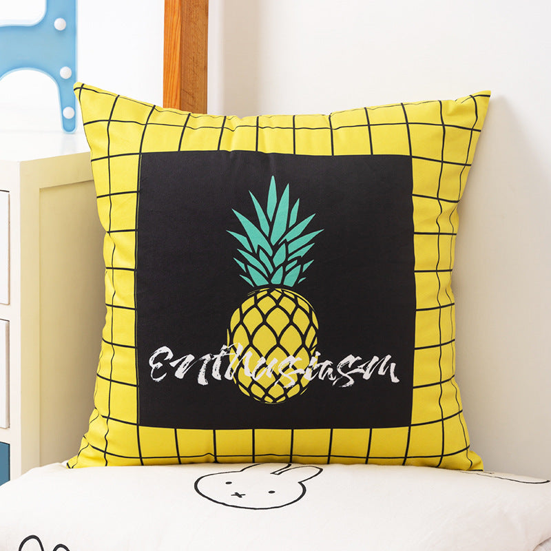 Simple Home Sofa Plush Double-sided Printing Pillow Cover Can Be Disassembled And Washed