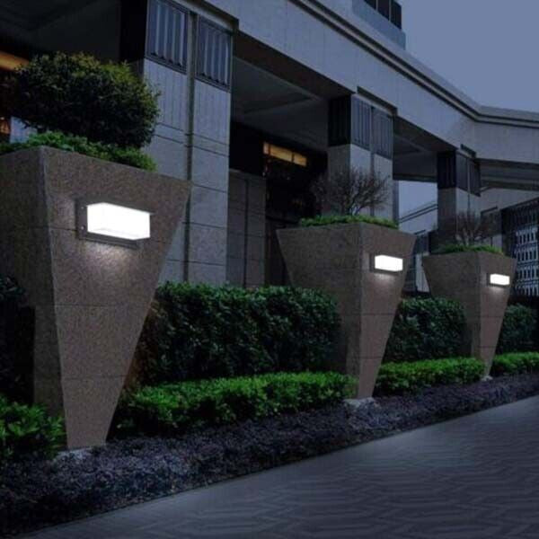 LED Outdoor Light With Motion Detector Wall Light IP65 Anthracite Sensor Lamp 18W